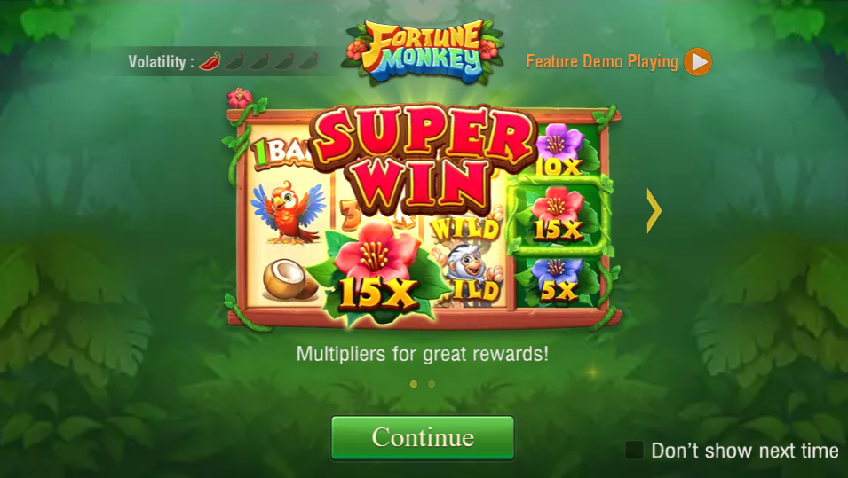 Fortune Monkey Slot ScreenShot 1