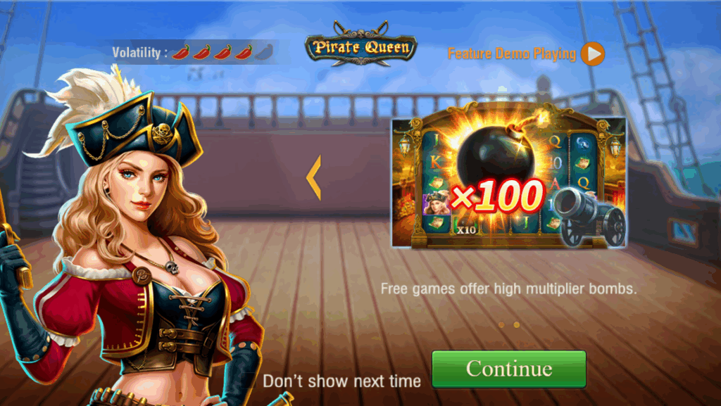 Pirate Queen Slot Screenshot 2