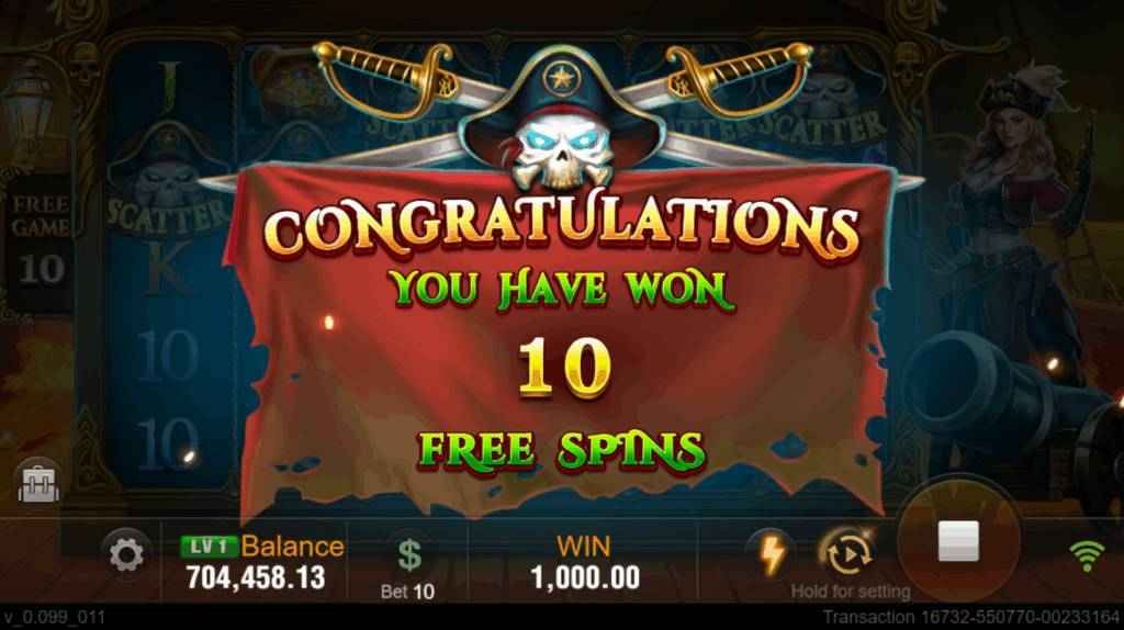Pirate Queen Slot Screenshot 3