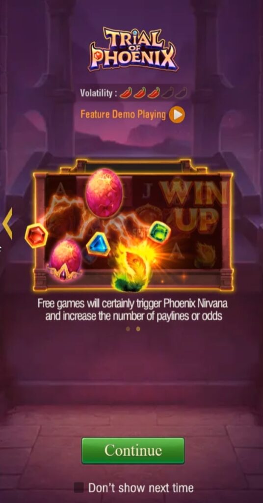 Trial of Phoenix Slot Screenshot 2