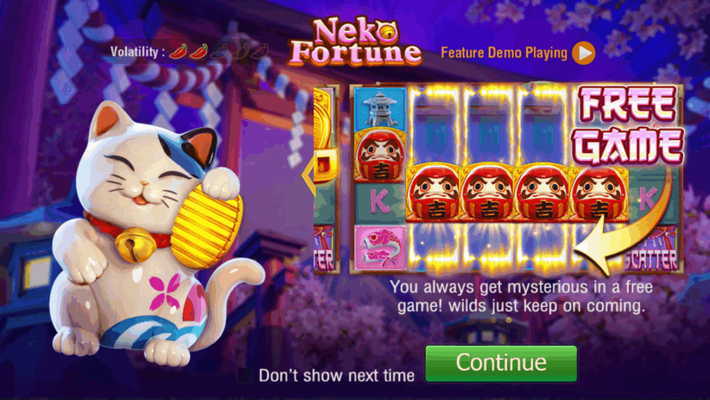 Neko Fortune Slot Screenshot 2